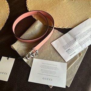 Gucci belt 24 inch pink